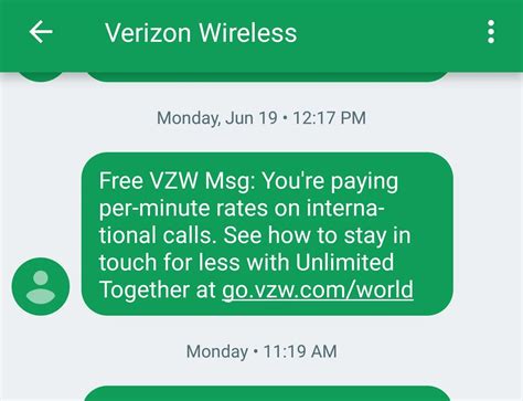 how to text internationally verizon.